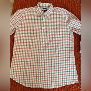 GAP Men's Red and White Plaid Shirt